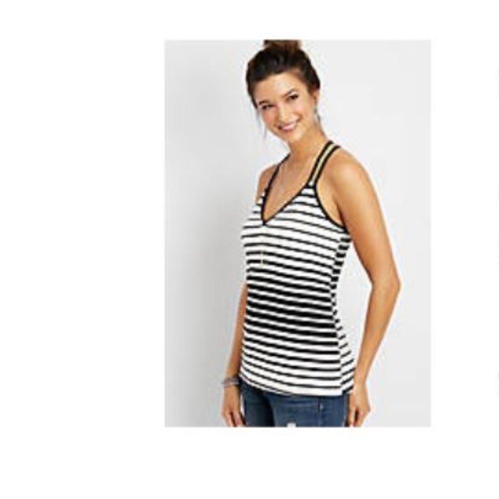 Maurices Striped Double Strap Tank